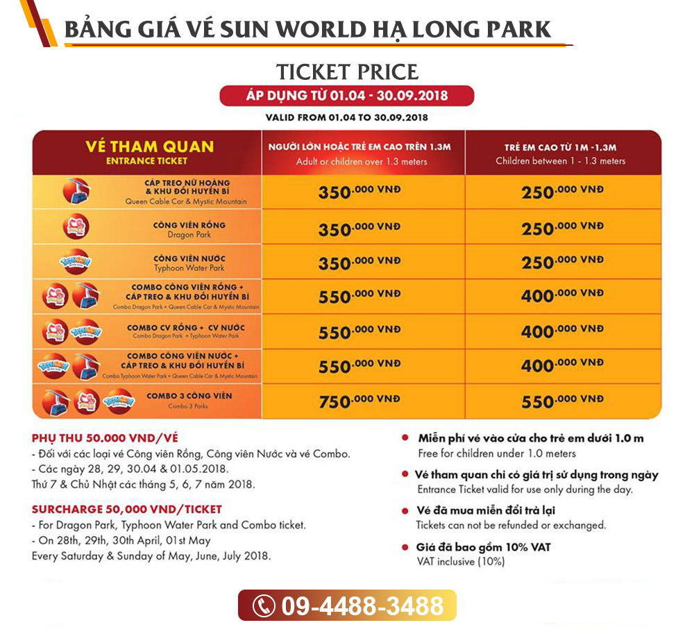 Ha Long Park ticket price